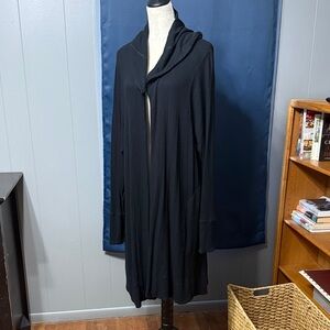Athleta Black Hooded Cardigan